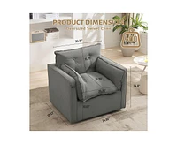 gaomon Oversized Swivel Accent Chair, Mid Century Comfy Accent Sofa for Bedroom, Modern Accent Armchair Reading Chair for Living Room Waiting Room