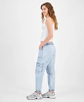 Celebrity Pink Juniors' Denim Cargo Joggers
