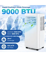 9000 Btu Portable Air Conditioner 3 in 1 Ac Unit with Fan and Dehumidifier