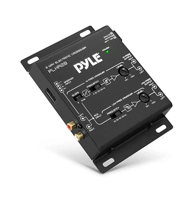 Pyle 2-Way Electronic Crossover - Independent High-Pass/Low-Pass Output, Compact, Black (PLXR2B)