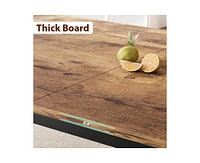Industrial Dining Table for 68 People,78.7" Long Kitchen Table, Wood Dining Table, Kitchen & Dining Room Table,Rectangle Dining Room Table for 6
