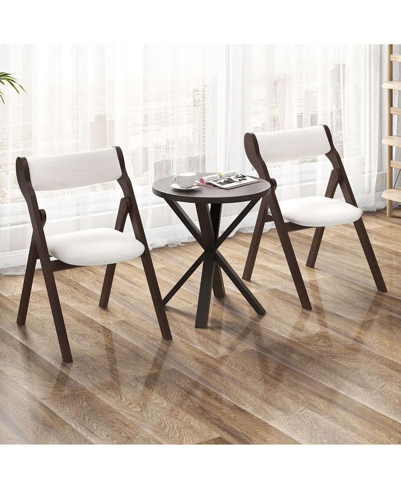 Gouun Set of 2 Folding Chairs with Comfy Padded Backrest and Seat
