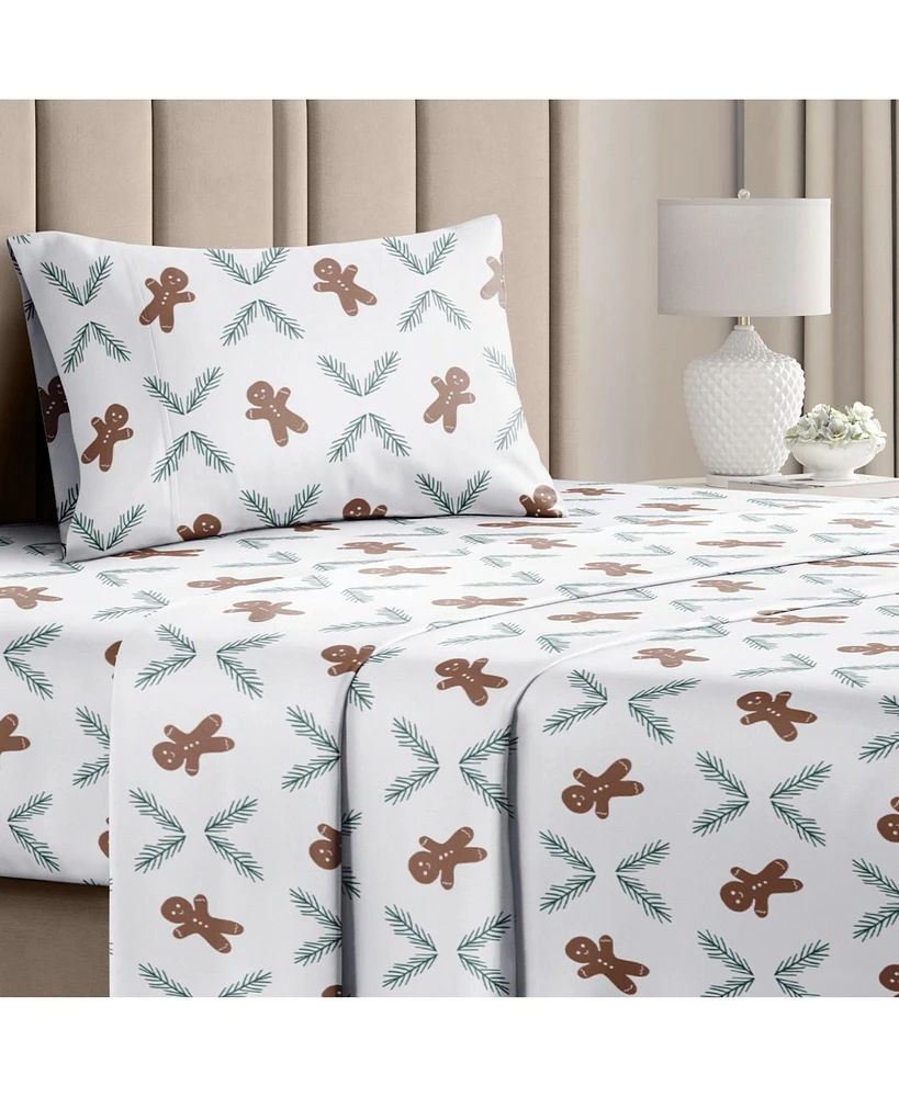 Christmas 4 Piece Microfiber Sheet Set (Twin / Candy Cane)