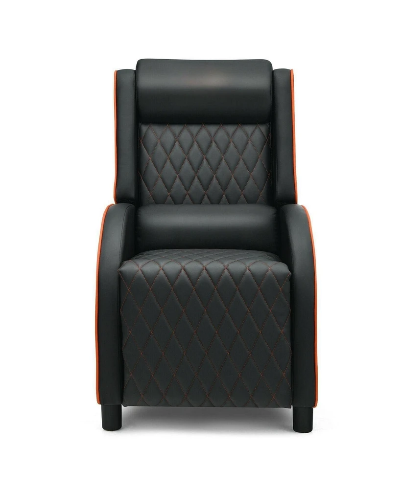 Gouun Massage Gaming Recliner Chair with Headrest Adjustable Backrest for Home Theater