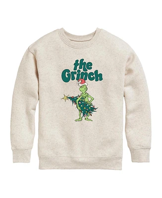 The Grinch Big Girls Tree Graphic Fleece Top