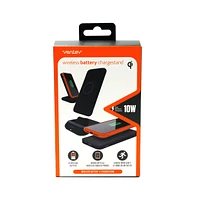 Ventev 10W Ultrafast 2 in 1 Charge Stand and 10k mAh Portable Battery-Black