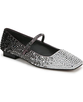 Franco Sarto Women's Tinsley Rhinestone Square Toe Mary Jane Flats