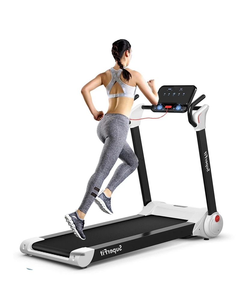 Gymax Folding 2.25HP Electric Treadmill Running Machine w/ Led Display & App