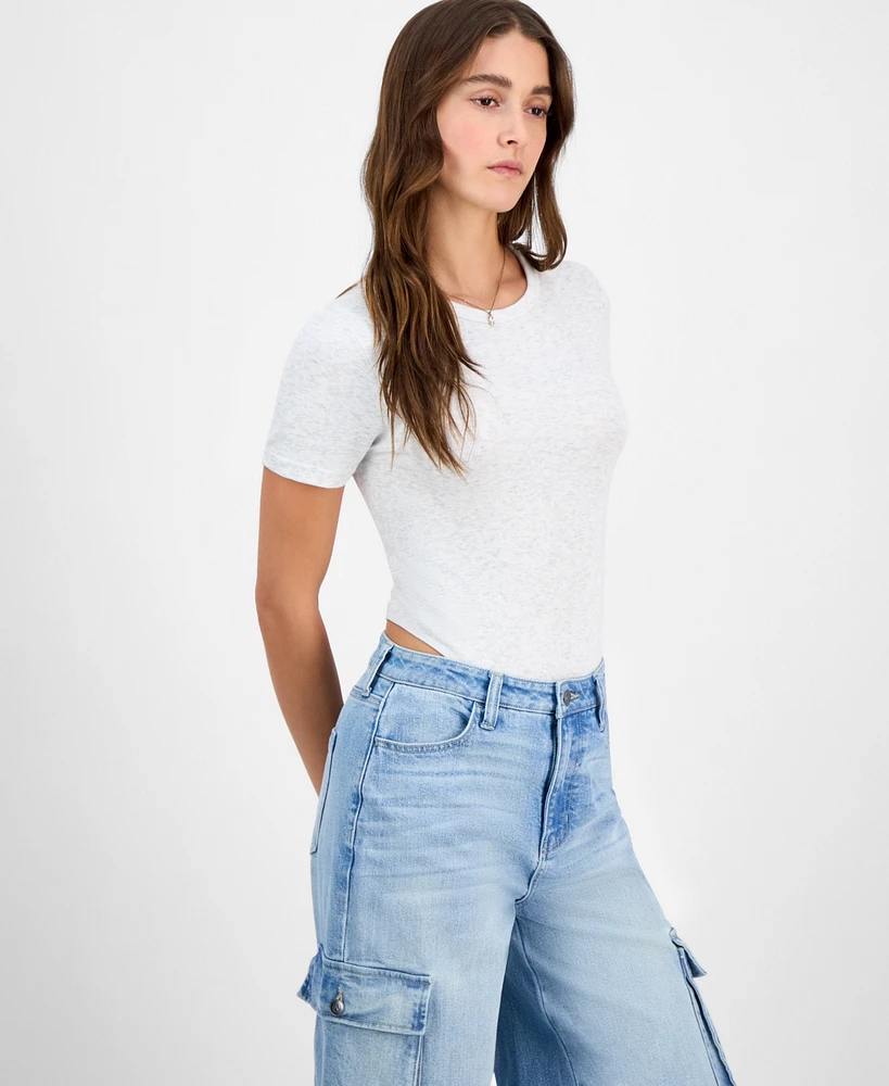 Planet Heart Juniors' Short-Sleeve Seamless Bodysuit