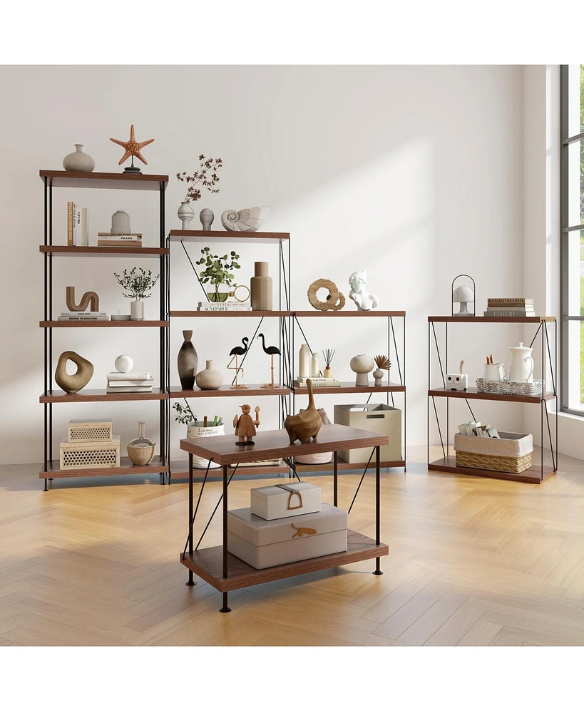 Gouun 4-Tier Multipurpose Display Rack with Metal Frame-4-Tier