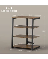Homcom Tv Sd for 28" TVs with Shelves and Extension Lead Holder,