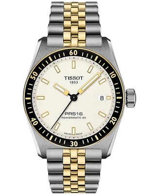Tissot Men's Swiss Automatic PR516 Powermatic 80 Two-Tone Stainless Steel Bracelet Watch 38mm
