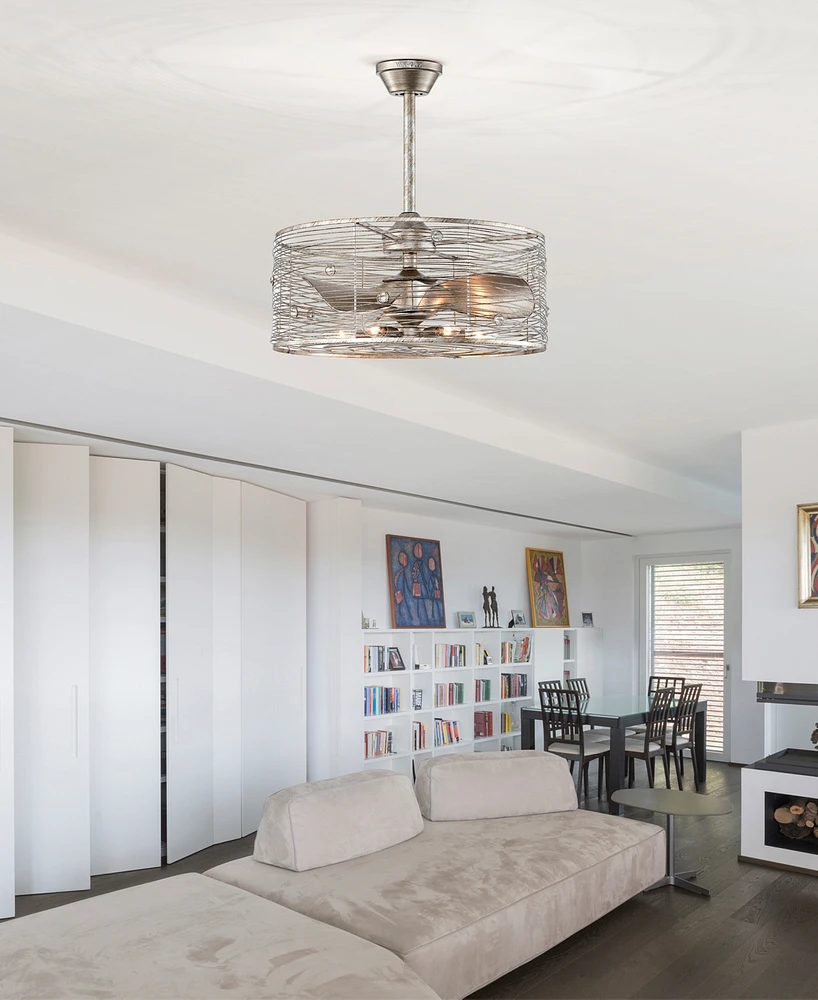 Home Accessories 24" Terrance 6-Light Indoor Ceiling Fan with Light Kit and Remote