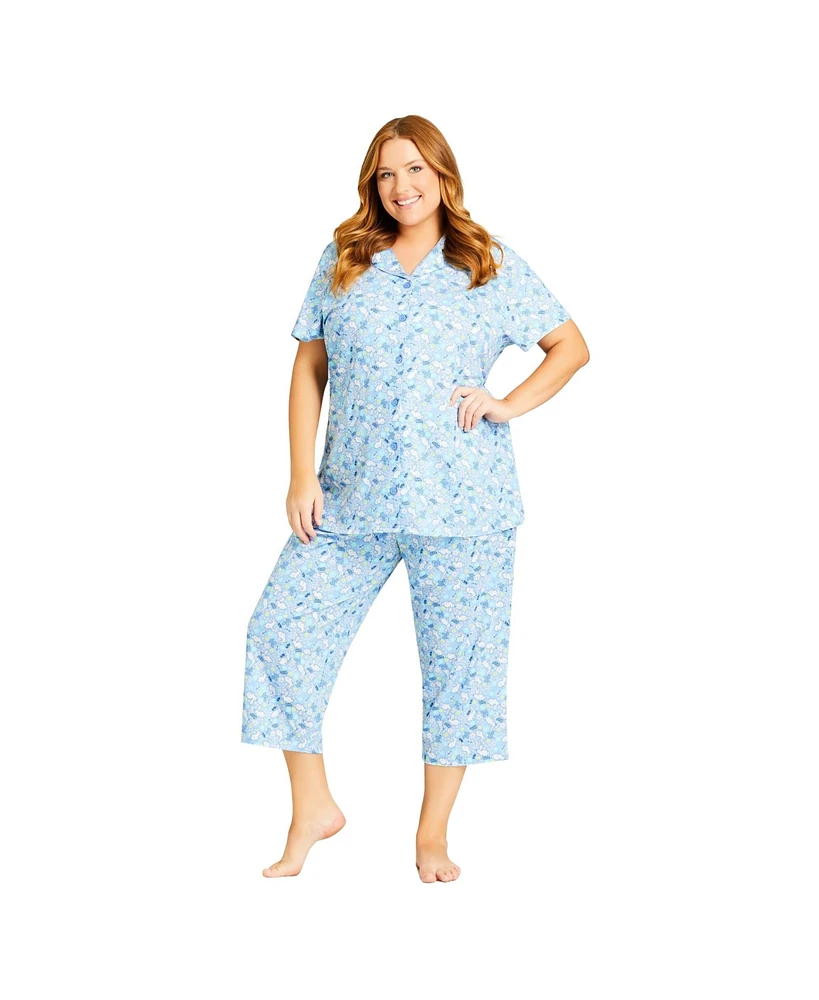 Avenue Women's Bunny Button Up Sleep Top