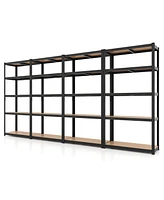4 Pcs 5 Tier Adjustable Garage Shelving Unit with 2200 lbs Max Load for Warehouse