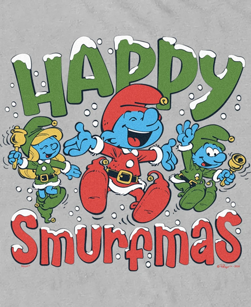 Fifth Sun Men's Happy Smurfmas Short Sleeve T-Shirt
