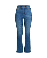 Lands' End Women's Recover Denim High Rise Kick Flare Crop Jeans