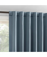 Aria Magnetic Closure Theater Grade 100% Blackout Back Tab Curtain Panel Pair