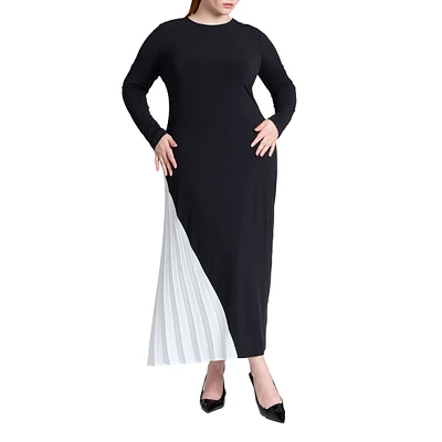 Eloquii Women's Maxi Dress With Pleat