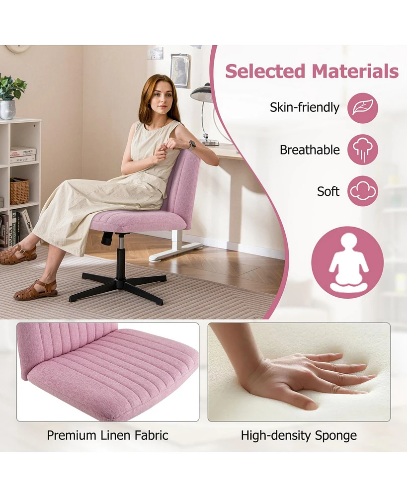Gouun Criss Cross Legged Chair No Wheels 120° Rocking Adjustable Height