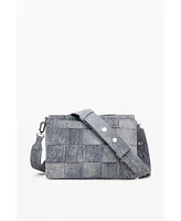 Desigual Women's Medium braided denim-effect bag