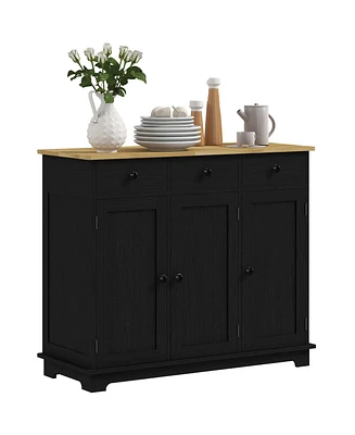 Homcom Buffet Cabinet, Bar Cabinet with Drawers
