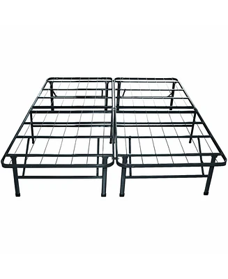 Durable Extra Long Metal Bed Frame – Platform Base with Storage Space and Steel Slat Support