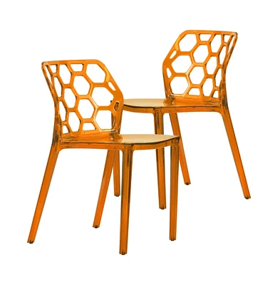 LeisureMod Modern Dynamic Dining Chair Set of 2
