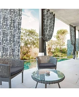 Outdoor Gobi Print Uv Protected Privacy Grommet Curtain Panel, 52"×96"