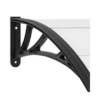 Door Canopy Black 78.7"x39.4" Pc