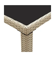 vidaXL Patio Table Gray 48.4"x23.6"x29.1" Poly Rattan