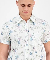 Sun + Stone Men's Clyde Floral Linen Blend Shirt, Exclusively at Macy's