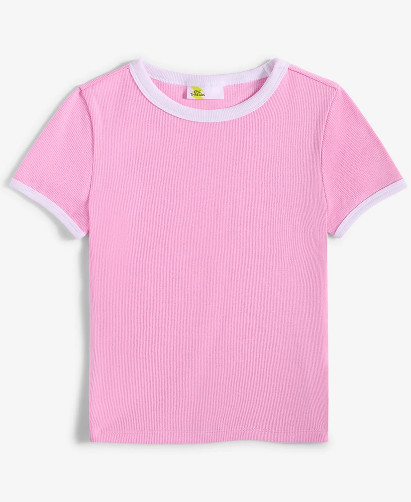 Epic Threads Little & Big Girls Rib Baby Tee, Exclusively at Macy's