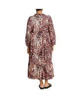 Plus Gaia Print Dress