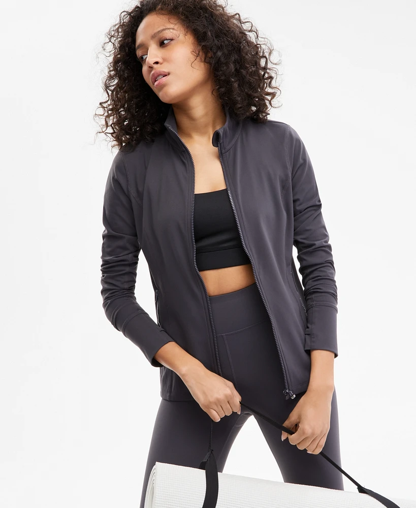 Id Ideology Women's Soft Full-Zip Jacket, Exclusively at Macy's