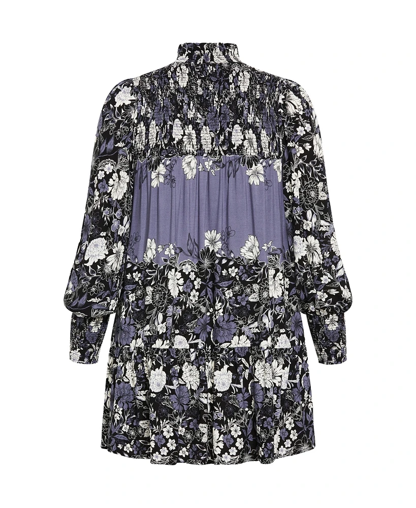 City Chic Plus Cassia Placement Dress