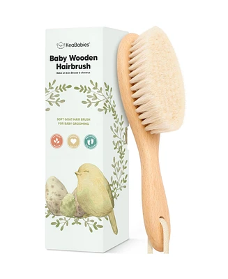 KeaBabies Baby Hair Brush, Oval Cradle Cap Brush, Soft Baby Brush for Infant, Newborn Hairbrush for Girls, Boys, Baby Scalp Brush