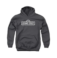 Sesame Street Youth One Color Logo Pull Over Hoodie