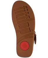 FitFlop Women's Lulu Resin-Buckle Leather Sandals