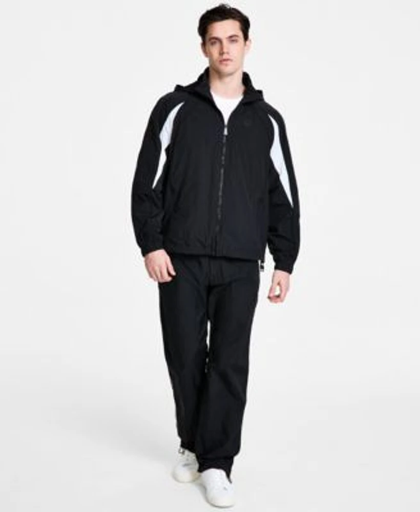 Hugo By Hugo Boss Mens Benno Colorblocked Hooded Track Jacket Gregor Relaxed Fit Track Pants