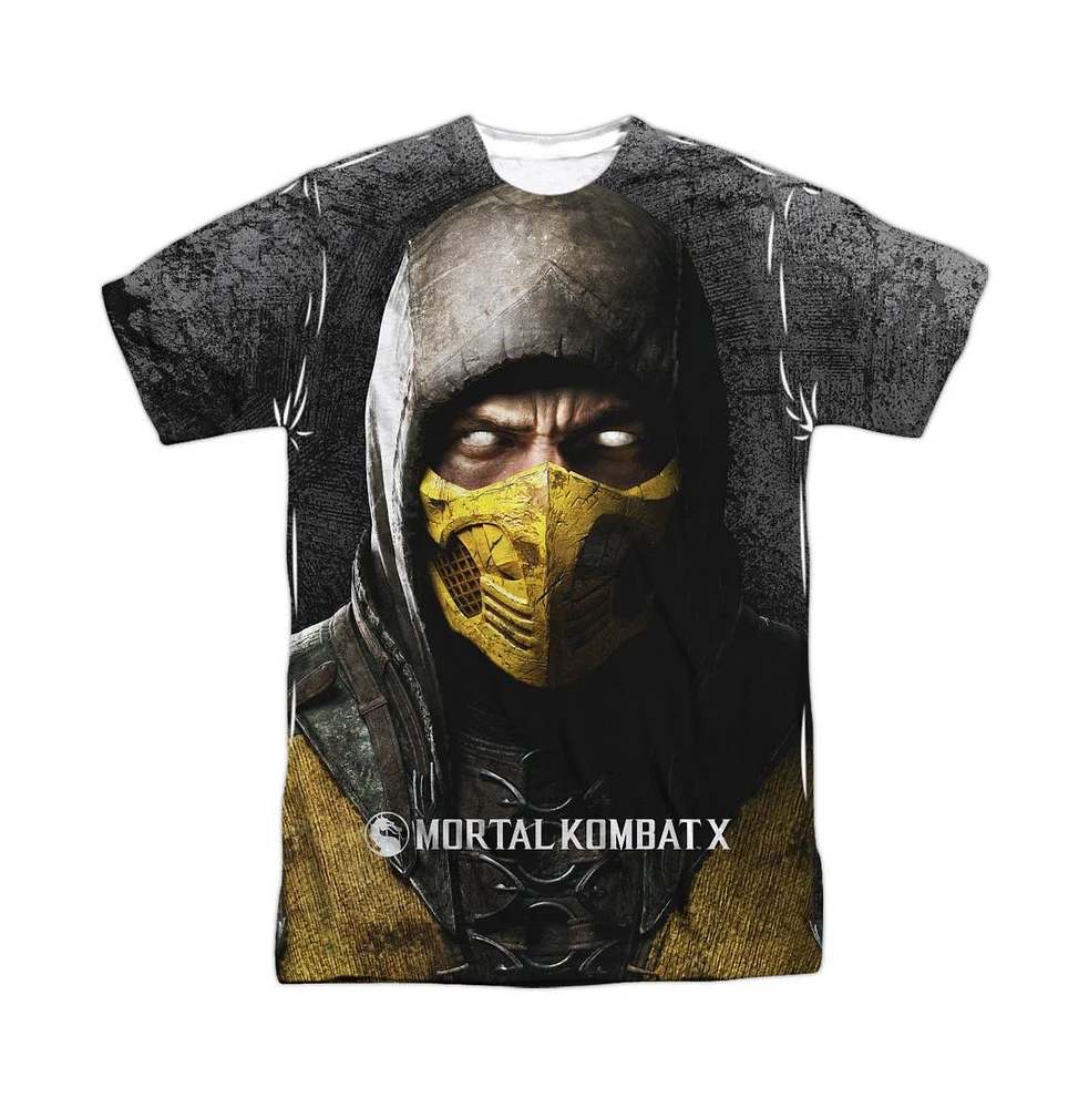 Mortal Kombat X Mens Finish Him Short Sleeve Adult Poly Crew Tee / T-Shirt