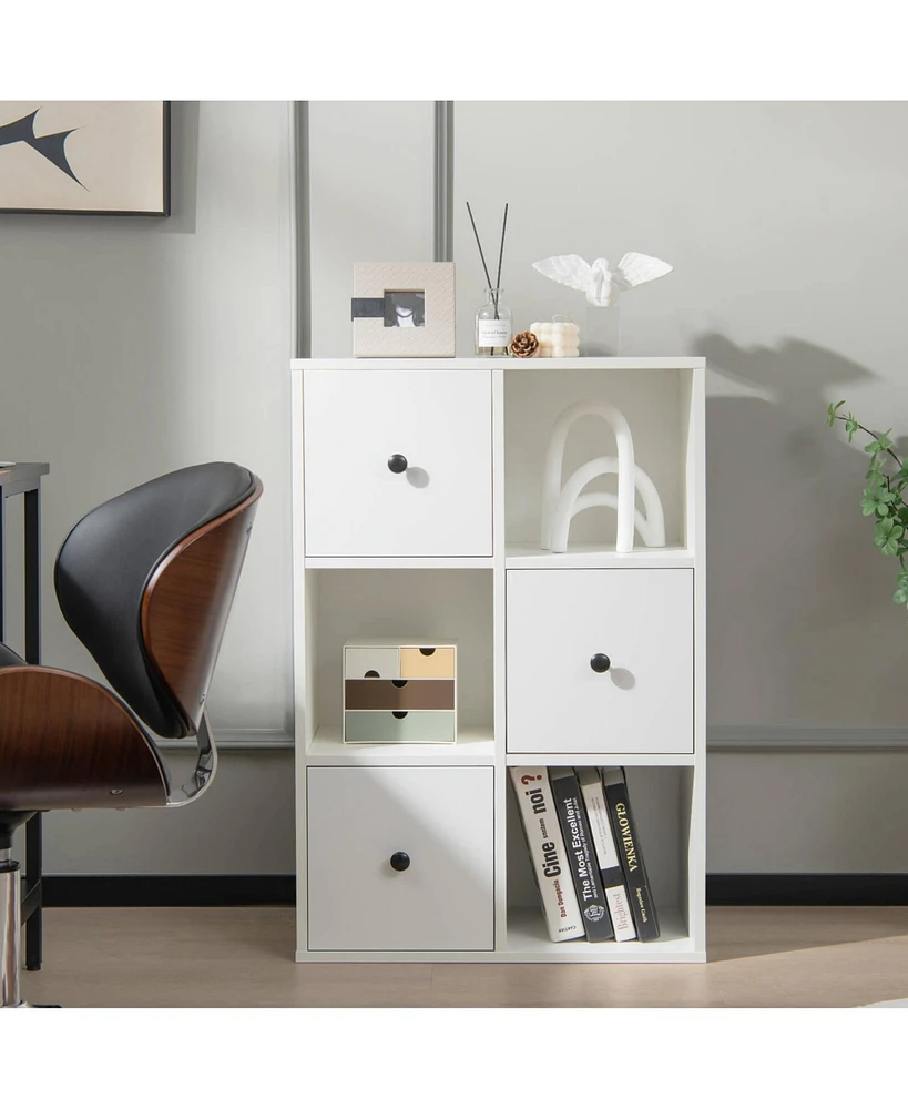Gouun 3-Tier Bookcase with Anti-toppling Device for Living Room