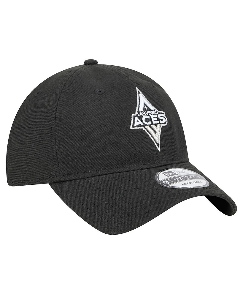 New Era Men's and Women's Black Las Vegas Aces Core Logo 9TWENTY Adjustable Hat