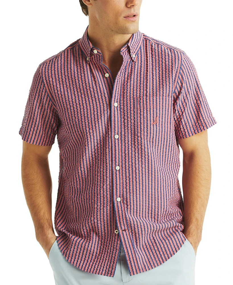 Nautica Men's Stripe Seersucker Shirt