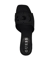 Guess Women's Galsee Quattro-g Cutout Block Heel Sandals