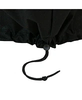 Outdoor Heavy-Duty Weather-Resistant Pvc and 300D Polyester Round Fire Pit Cover with Drawstring and Toggle Closure