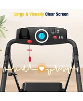 Redliro Walking Treadmill with Long Handrails 300lbs Capacity Recovery Fitness Exercise Machine for Seniors