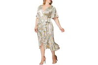 Kiyonna Plus Size Chloe Midi Wrap Dress