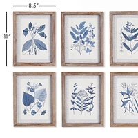 Blue Leaf Petite Prints Set of 6