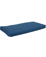 Indoor/Outdoor Weather-Resistant Olefin Replacement Bench or Patio Swing Seat Cushion - 41" x 18" - Blue